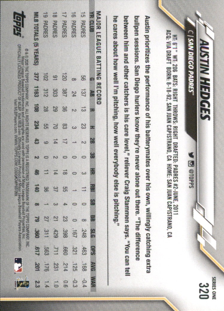 2020 TOPPS BASEBALL ASSORTED SINGLES U-PICK #251-500 - Picture 55 of 301