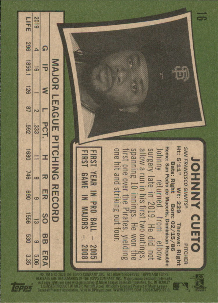 2020 Topps Heritage Baseball Part 1 Main Set Cards #1-#250 Rookies and Veterans - Picture 29 of 485