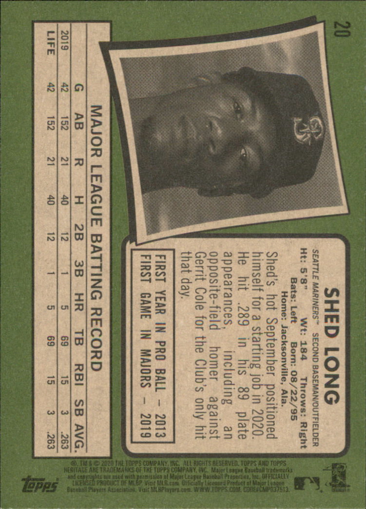 2020 Topps Heritage Baseball Part 1 Main Set Cards #1-#250 Rookies and Veterans - Picture 37 of 485