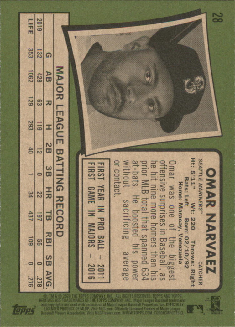 2020 Topps Heritage Baseball Part 1 Main Set Cards #1-#250 Rookies and Veterans - Picture 53 of 485
