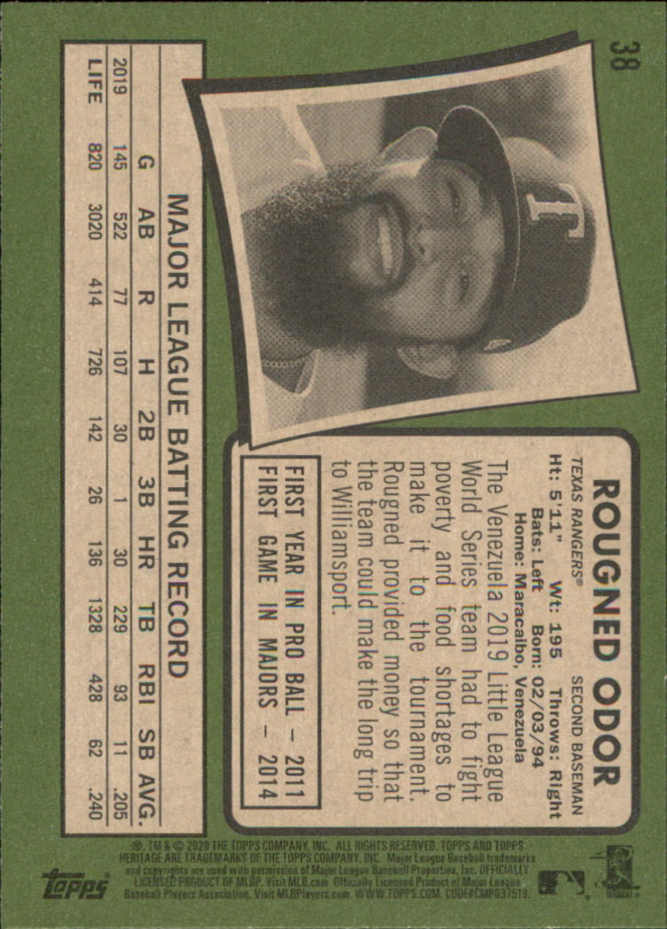 2020 Topps Heritage Baseball Part 1 Main Set Cards #1-#250 Rookies and Veterans - Picture 73 of 485