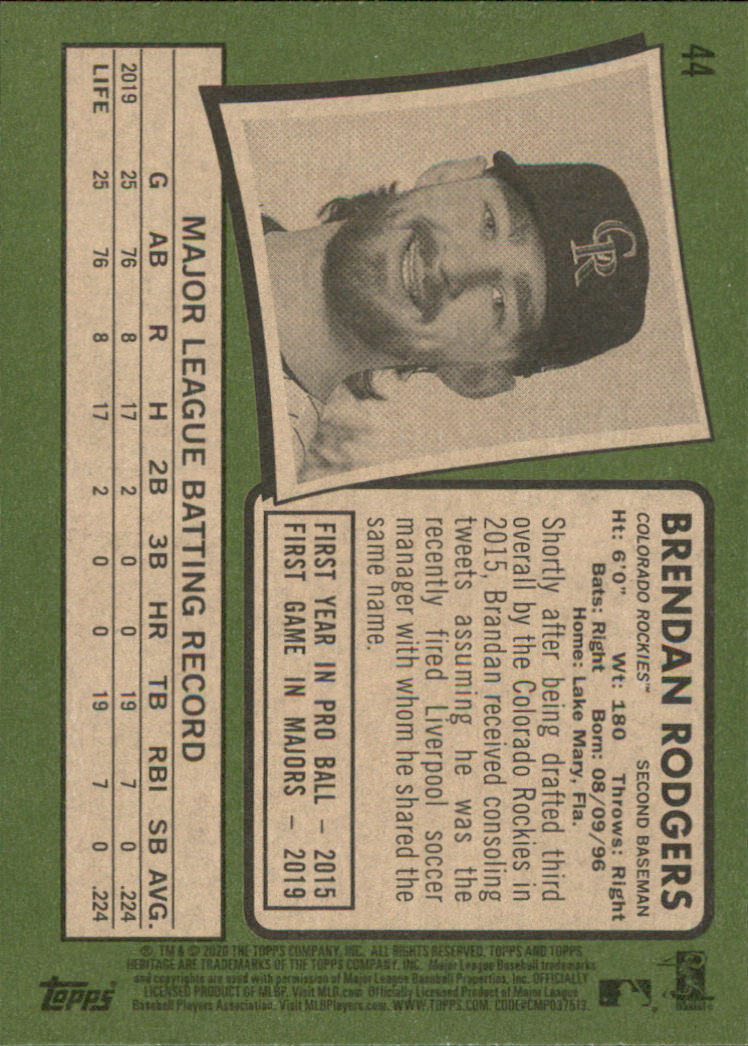 2020 Topps Heritage Baseball Part 1 Main Set Cards #1-#250 Rookies and Veterans - Picture 85 of 485