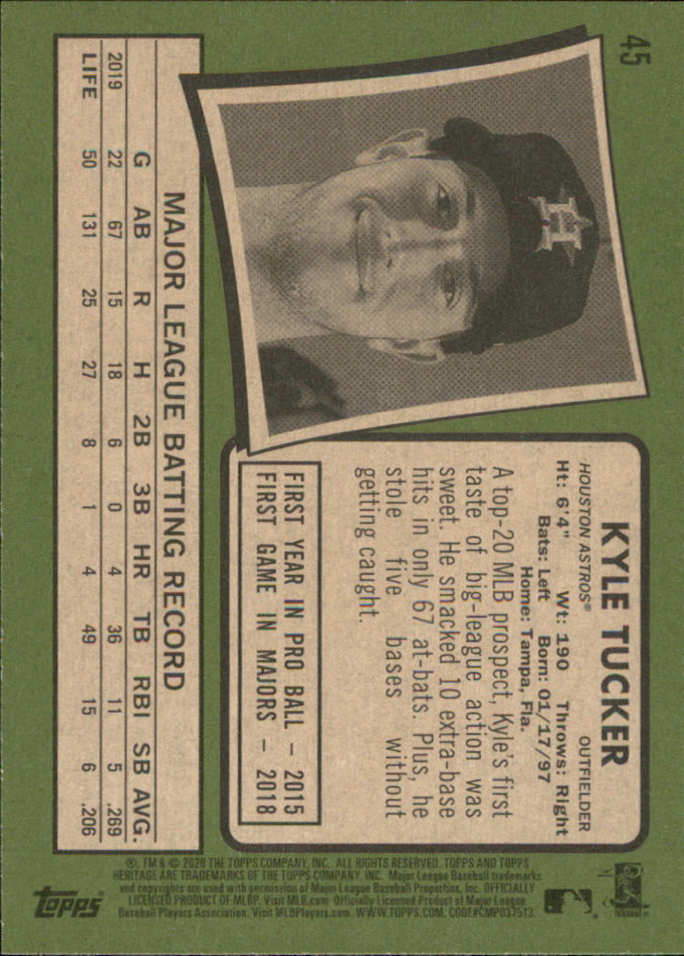 2020 Topps Heritage Baseball Part 1 Main Set Cards #1-#250 Rookies and Veterans - Picture 87 of 485