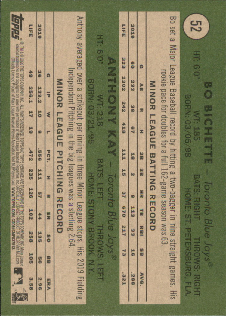 2020 Topps Heritage Baseball Part 1 Main Set Cards #1-#250 Rookies and Veterans - Picture 101 of 485