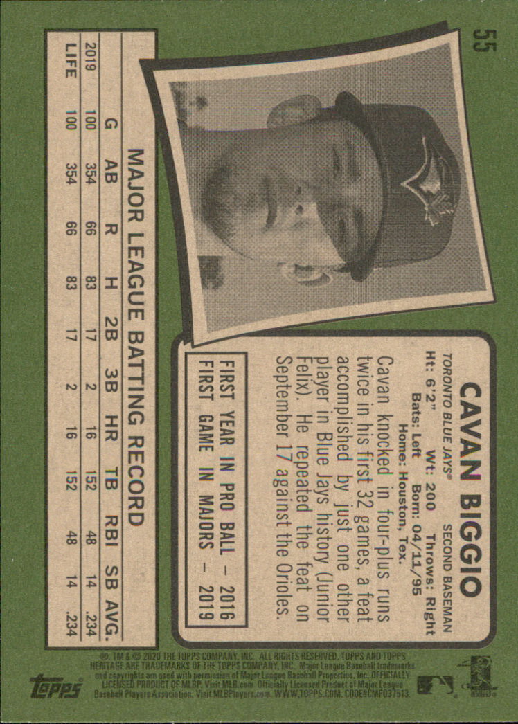 2020 Topps Heritage Baseball Part 1 Main Set Cards #1-#250 Rookies and Veterans - Picture 105 of 485