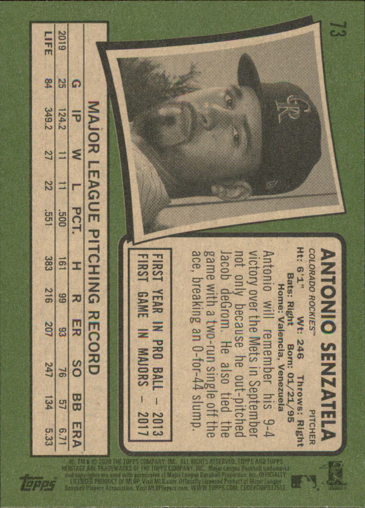 2020 Topps Heritage Baseball Part 1 Main Set Cards #1-#250 Rookies and Veterans - Picture 141 of 485