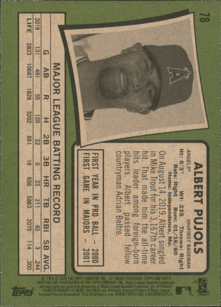 2020 Topps Heritage Baseball Part 1 Main Set Cards #1-#250 Rookies and Veterans - Picture 151 of 485