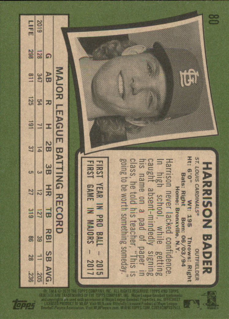 2020 Topps Heritage Baseball Part 1 Main Set Cards #1-#250 Rookies and Veterans - Picture 155 of 485