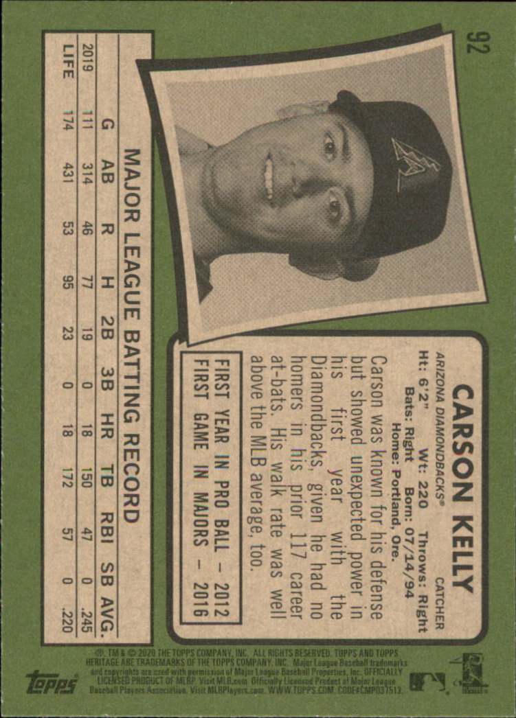 2020 Topps Heritage Baseball Part 1 Main Set Cards #1-#250 Rookies and Veterans - Picture 179 of 485