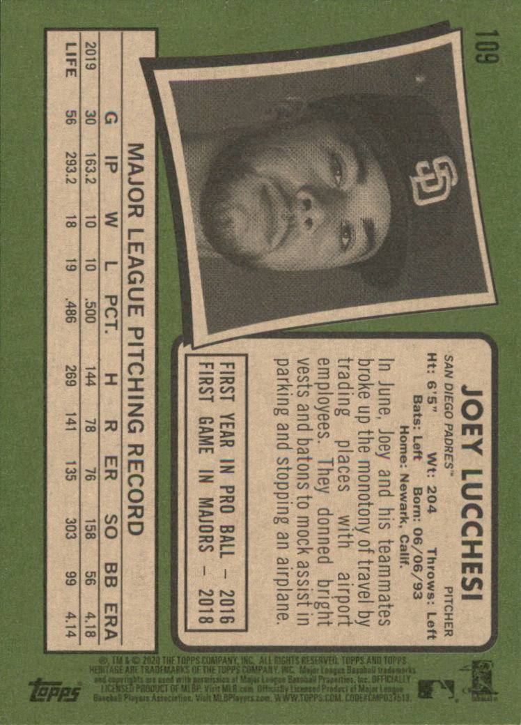 2020 Topps Heritage Baseball Part 1 Main Set Cards #1-#250 Rookies and Veterans - Picture 213 of 485