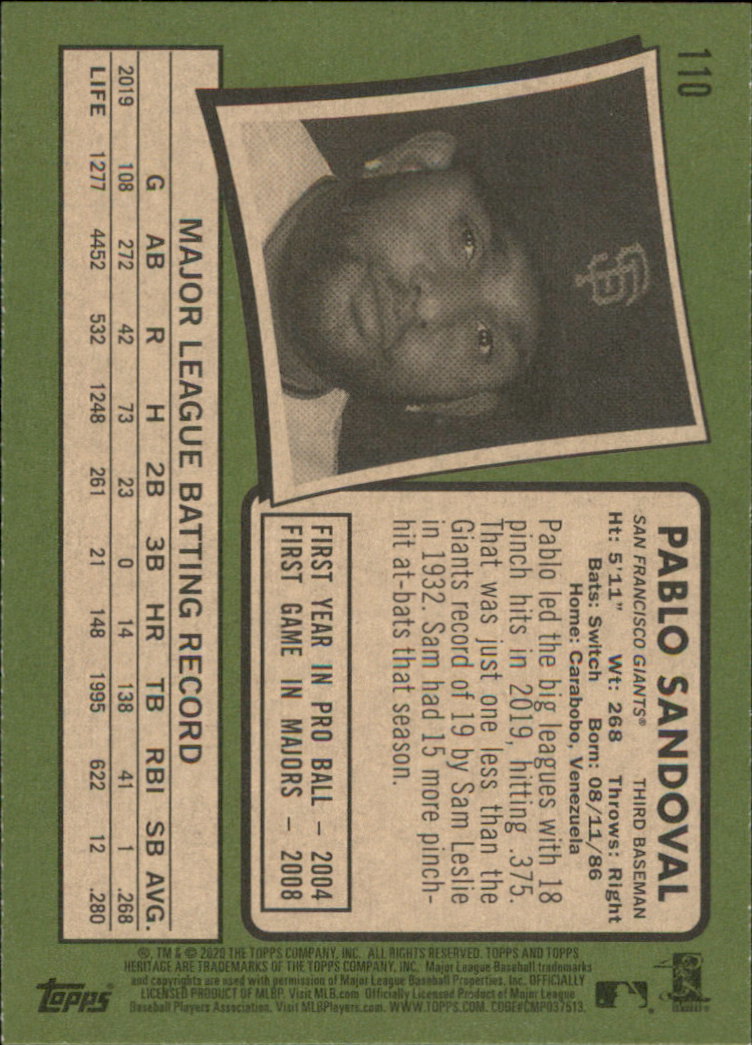 2020 Topps Heritage Baseball Part 1 Main Set Cards #1-#250 Rookies and Veterans - Picture 215 of 485