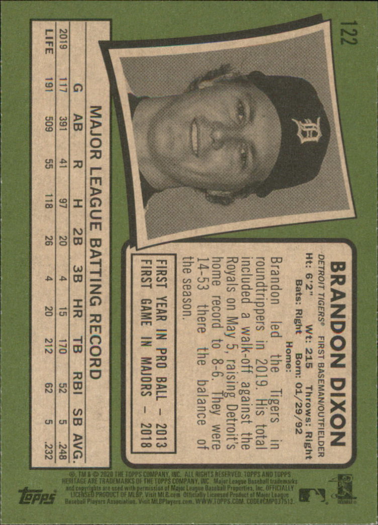 2020 Topps Heritage Baseball Part 1 Main Set Cards #1-#250 Rookies and Veterans - Picture 239 of 485