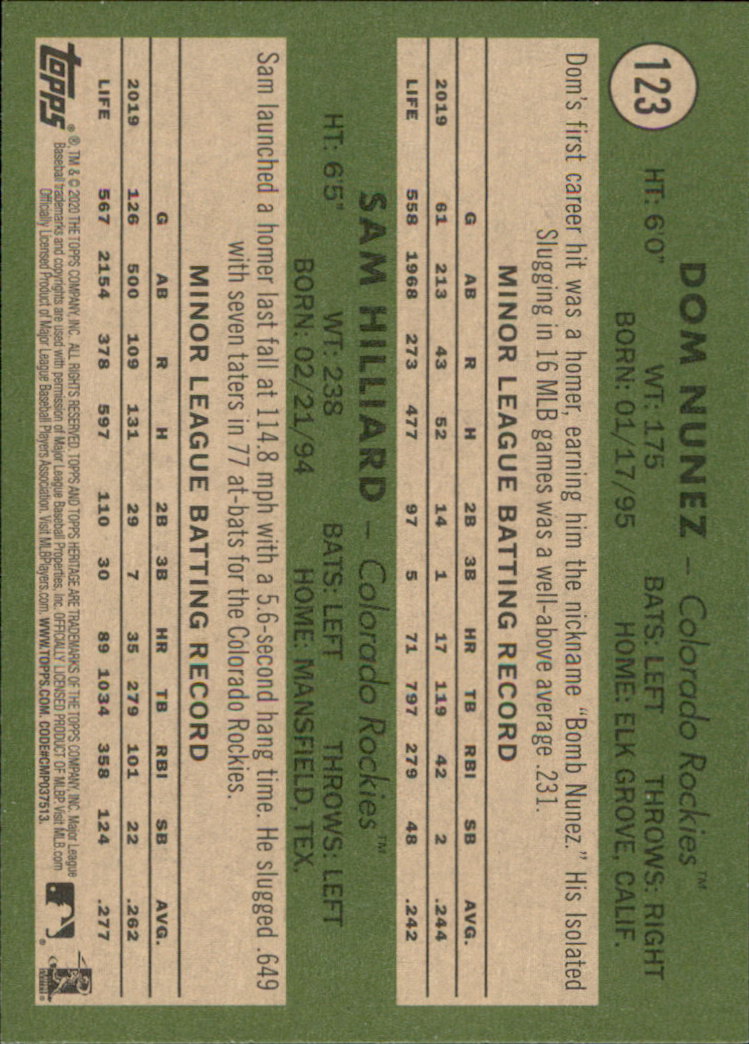 2020 Topps Heritage Baseball Part 1 Main Set Cards #1-#250 Rookies and Veterans - Picture 241 of 485