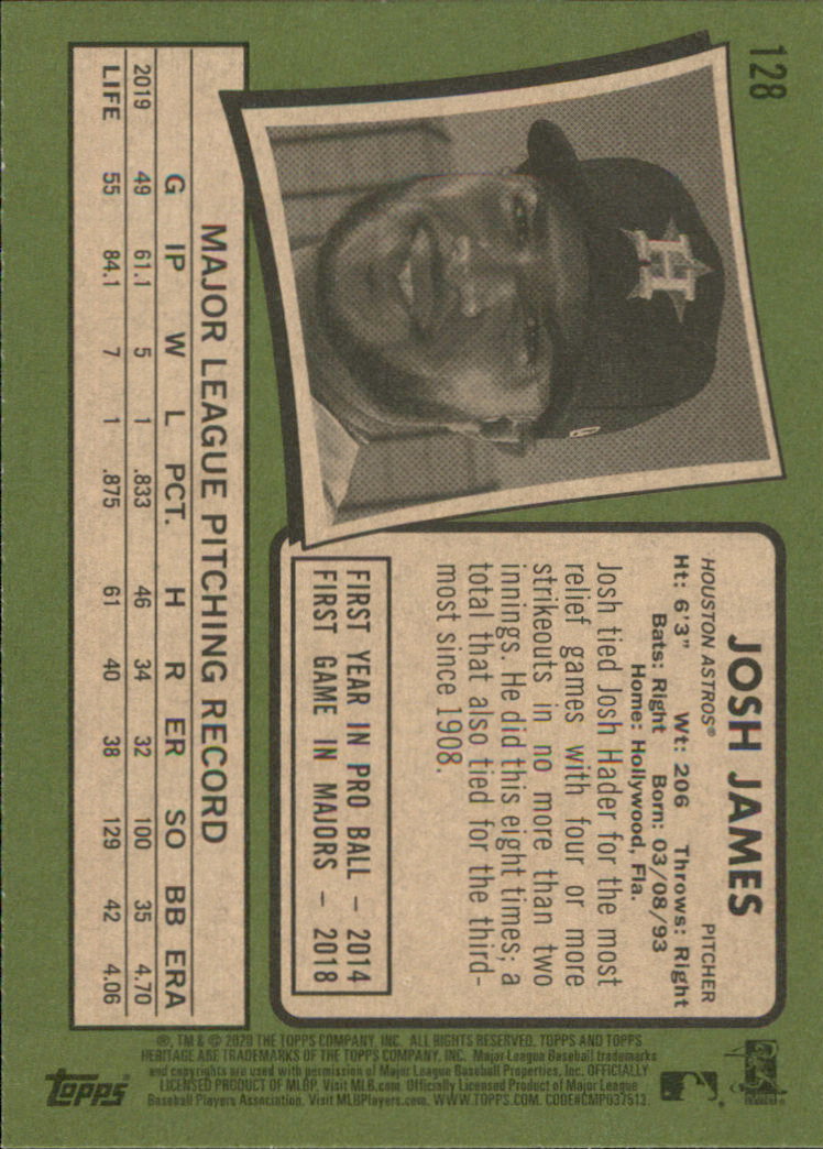 2020 Topps Heritage Baseball Part 1 Main Set Cards #1-#250 Rookies and Veterans - Picture 251 of 485