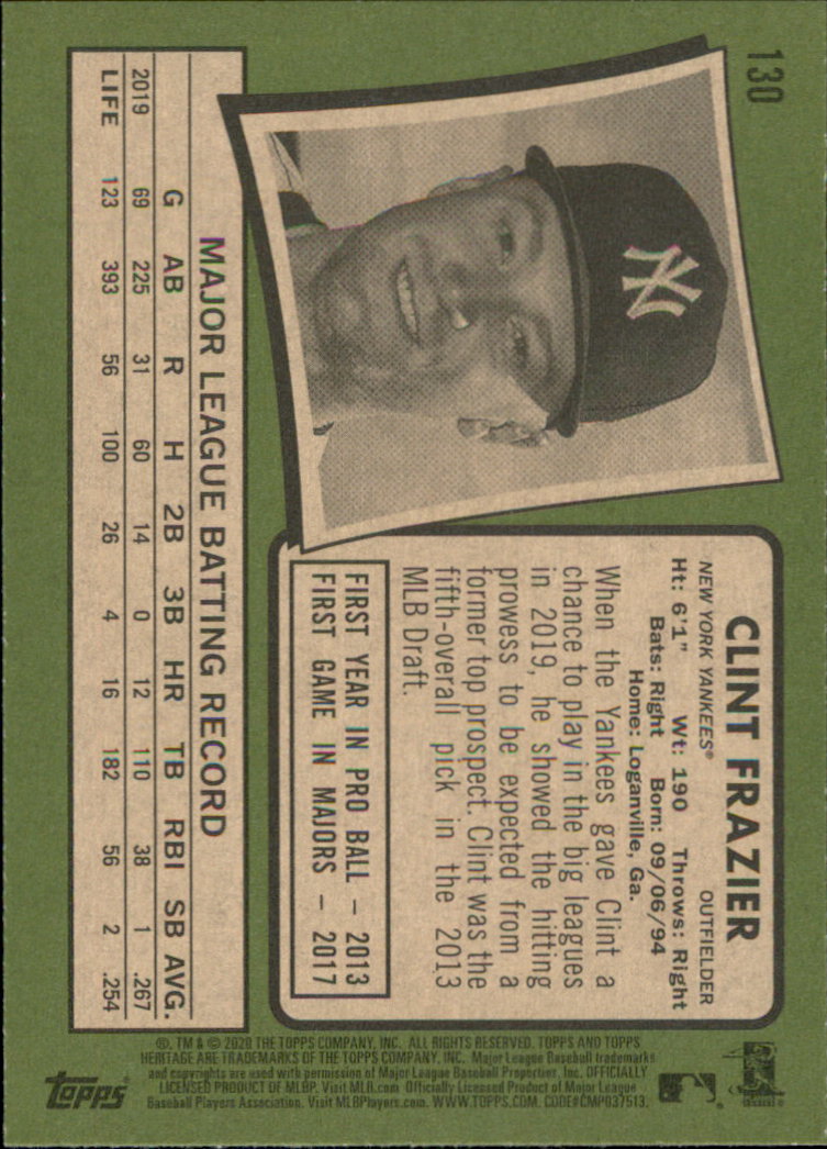 2020 Topps Heritage Baseball Part 1 Main Set Cards #1-#250 Rookies and Veterans - Picture 255 of 485
