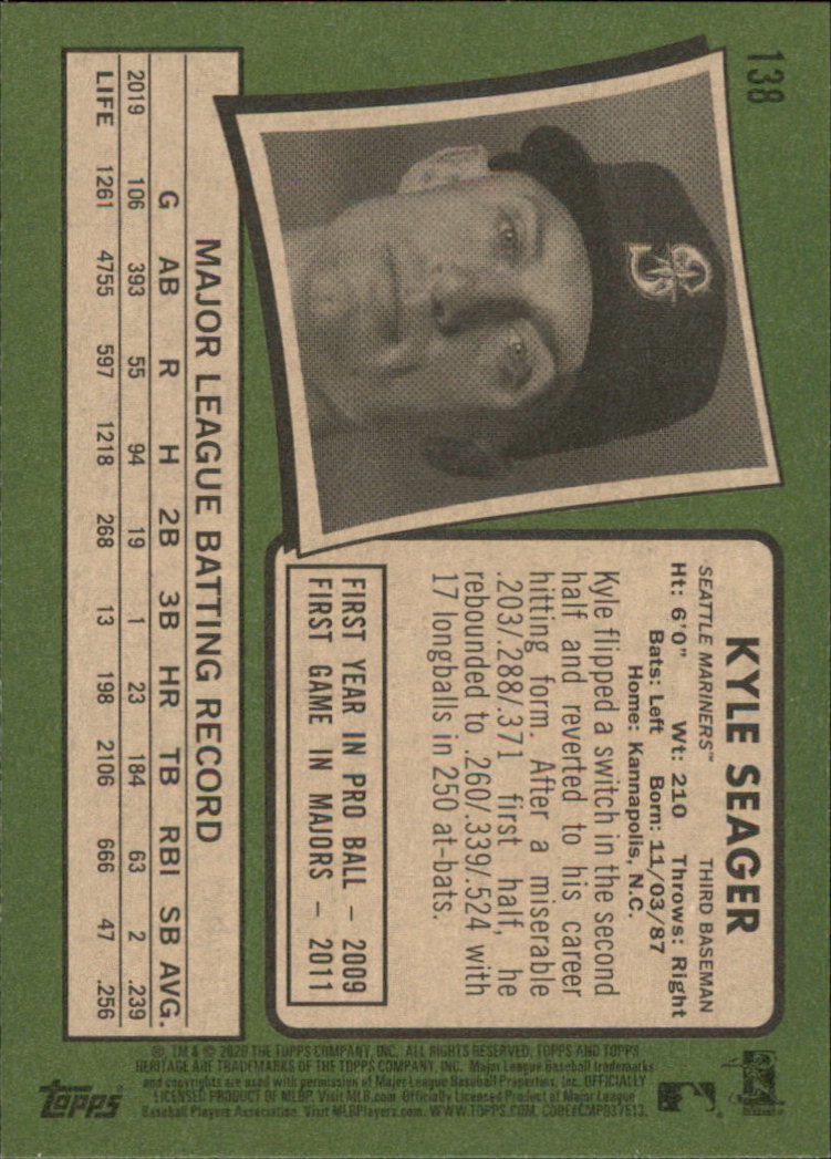 2020 Topps Heritage Baseball Part 1 Main Set Cards #1-#250 Rookies and Veterans - Picture 269 of 485