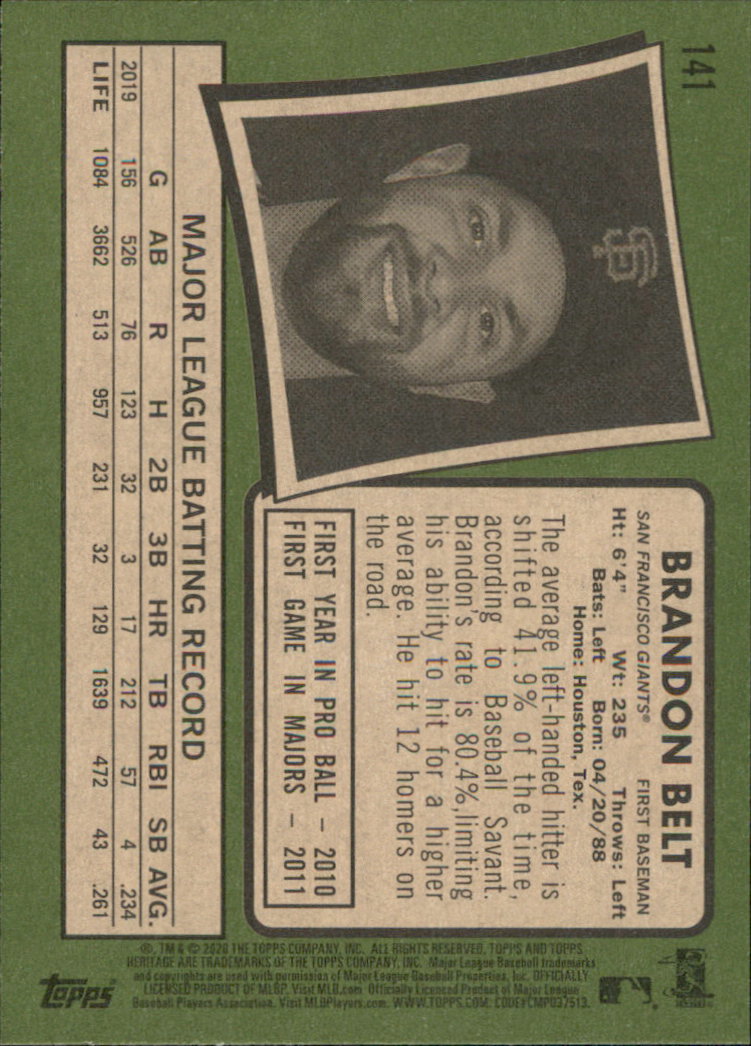 2020 Topps Heritage Baseball Part 1 Main Set Cards #1-#250 Rookies and Veterans - Picture 275 of 485