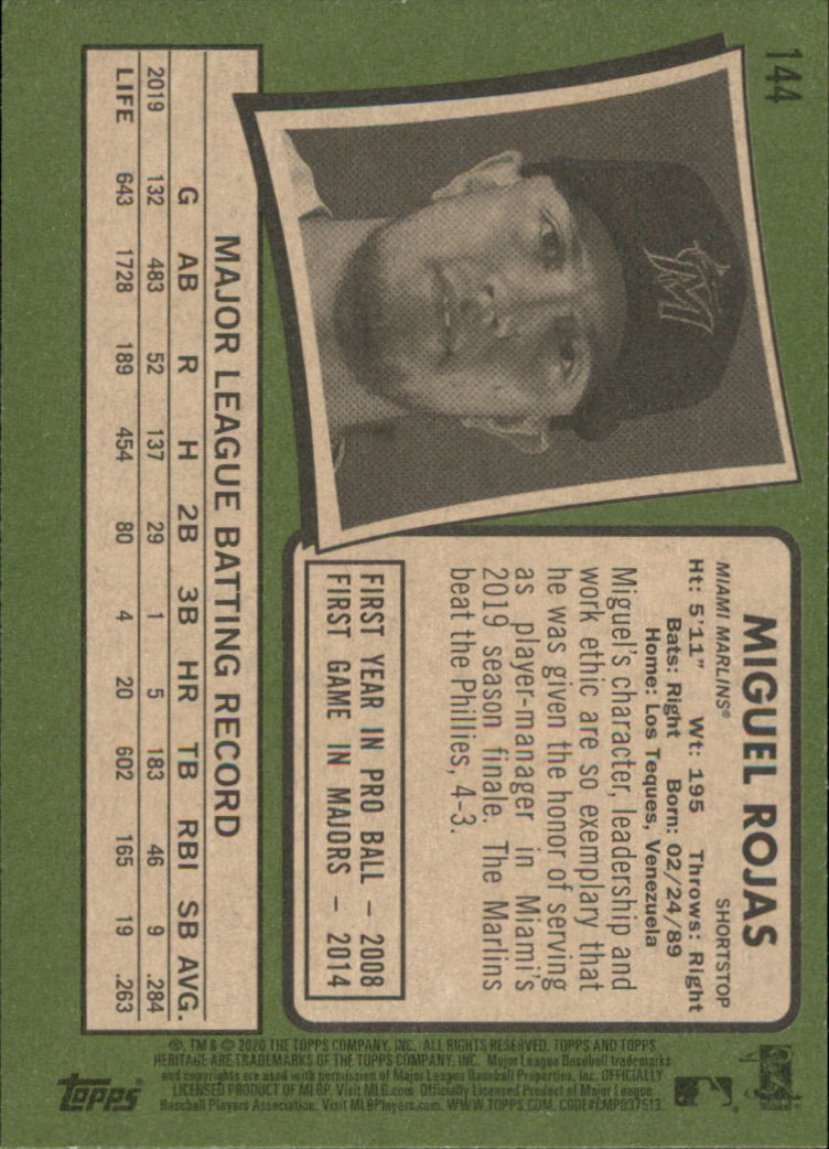2020 Topps Heritage Baseball Part 1 Main Set Cards #1-#250 Rookies and Veterans - Picture 281 of 485