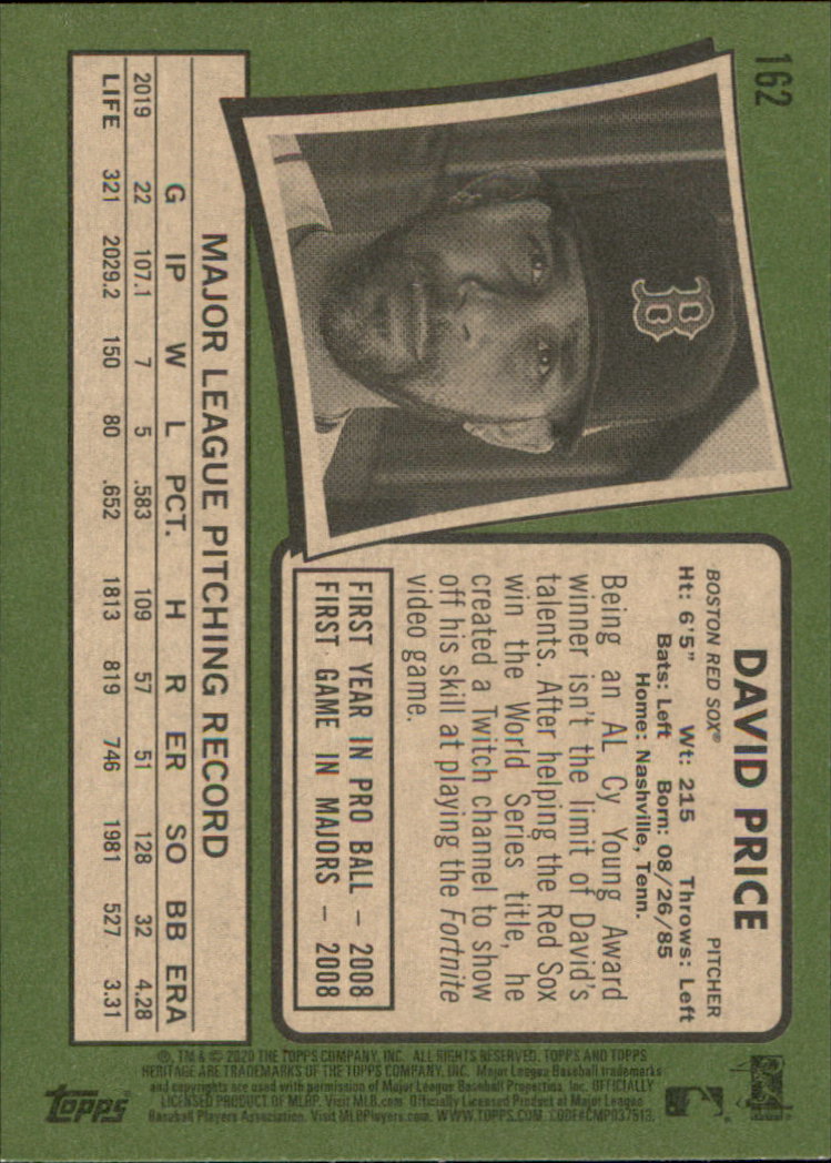 2020 Topps Heritage Baseball Part 1 Main Set Cards #1-#250 Rookies and Veterans - Picture 317 of 485