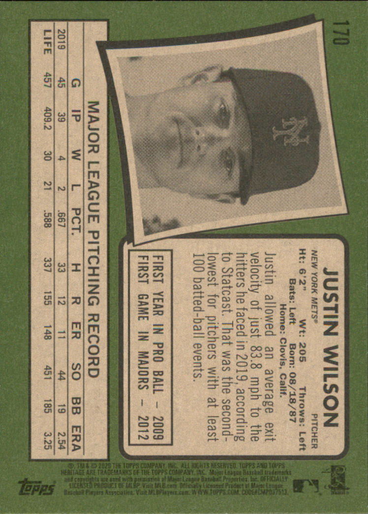 2020 Topps Heritage Baseball Part 1 Main Set Cards #1-#250 Rookies and Veterans - Picture 331 of 485
