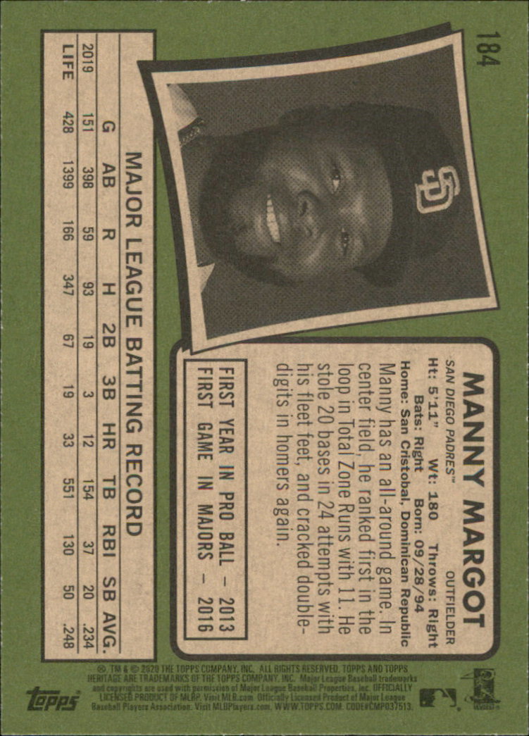 2020 Topps Heritage Baseball Part 1 Main Set Cards #1-#250 Rookies and Veterans - Picture 359 of 485