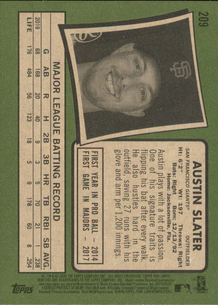 2020 Topps Heritage Baseball Part 1 Main Set Cards #1-#250 Rookies and Veterans - Picture 409 of 485