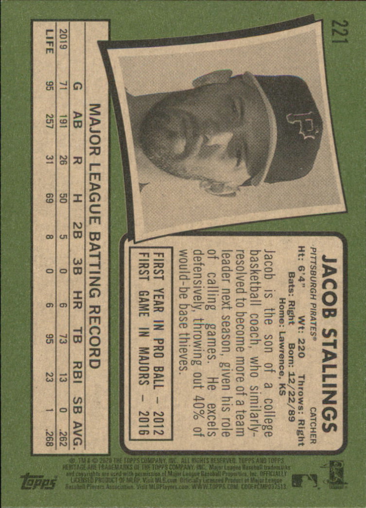 2020 Topps Heritage Baseball Part 1 Main Set Cards #1-#250 Rookies and Veterans - Picture 431 of 485