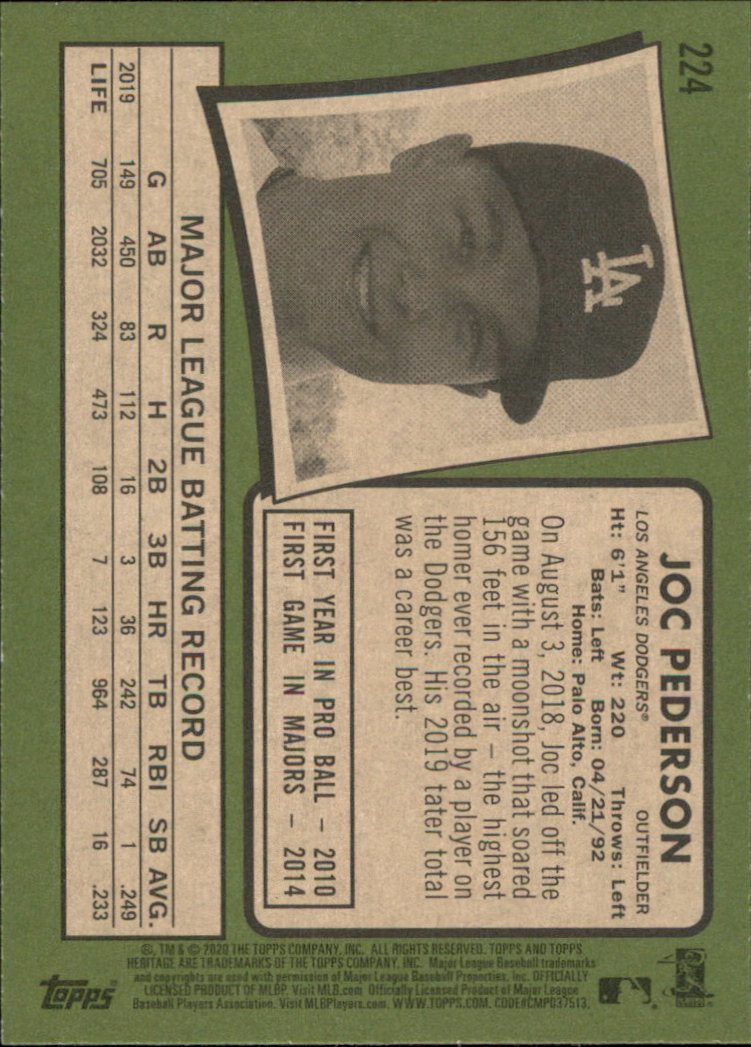 2020 Topps Heritage Baseball Part 1 Main Set Cards #1-#250 Rookies and Veterans - Picture 437 of 485