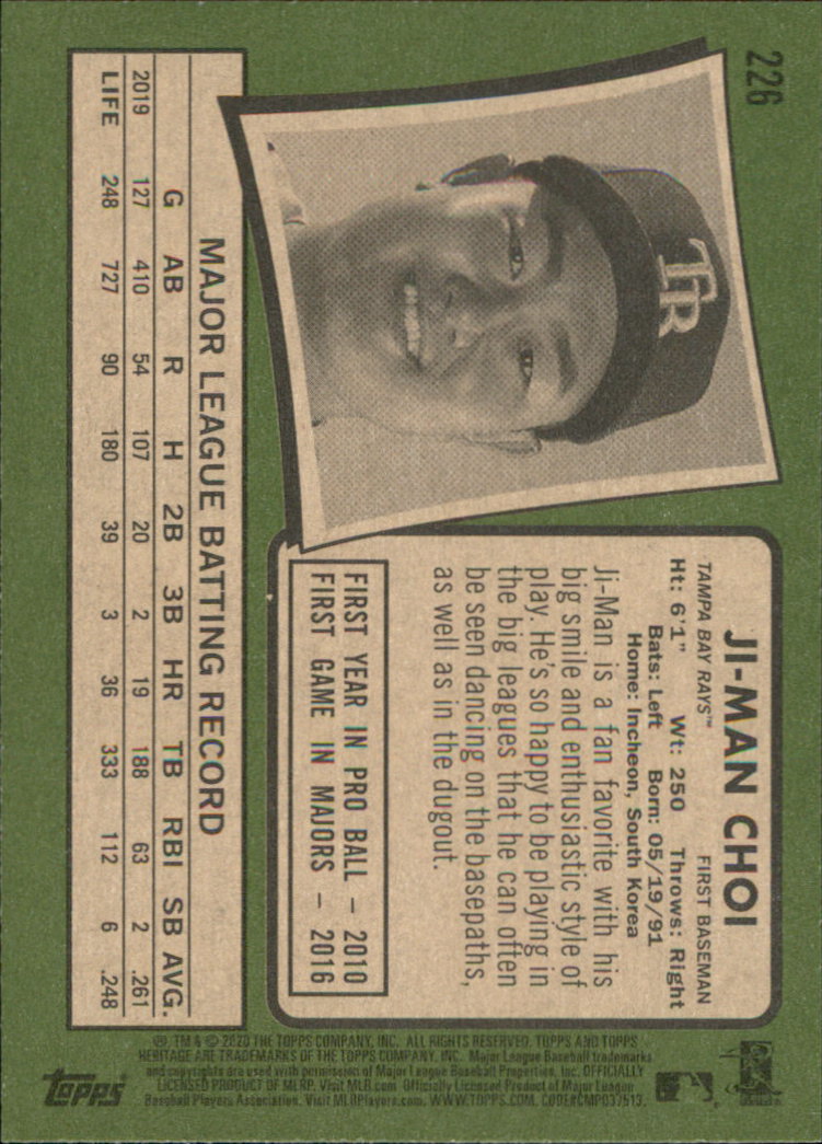 2020 Topps Heritage Baseball Part 1 Main Set Cards #1-#250 Rookies and Veterans - Picture 441 of 485