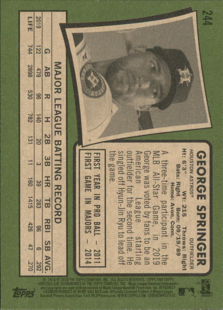 2020 Topps Heritage Baseball Part 1 Main Set Cards #1-#250 Rookies and Veterans - Picture 473 of 485