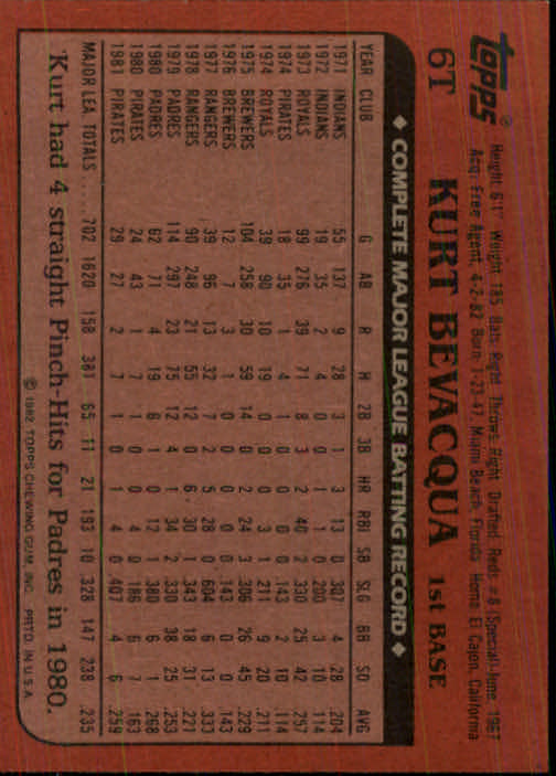 1982 Topps Traded Baseball Card Pick - Picture 11 of 215