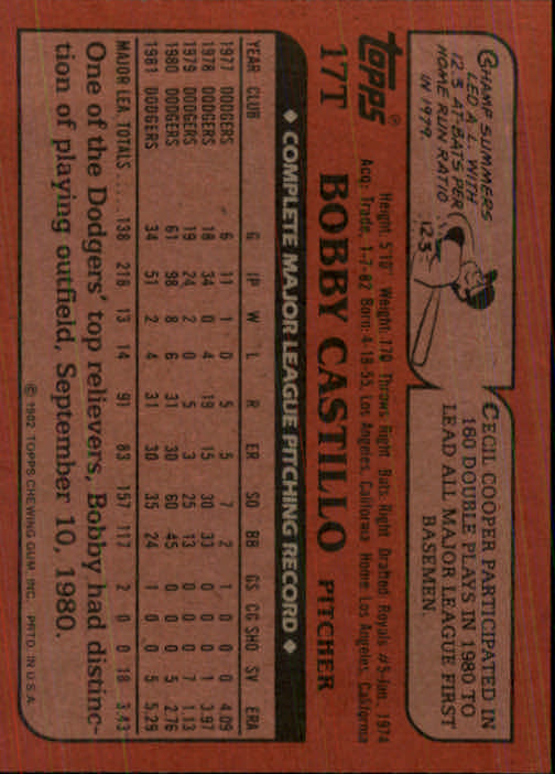 1982 Topps Traded Baseball Card Pick - Picture 31 of 215
