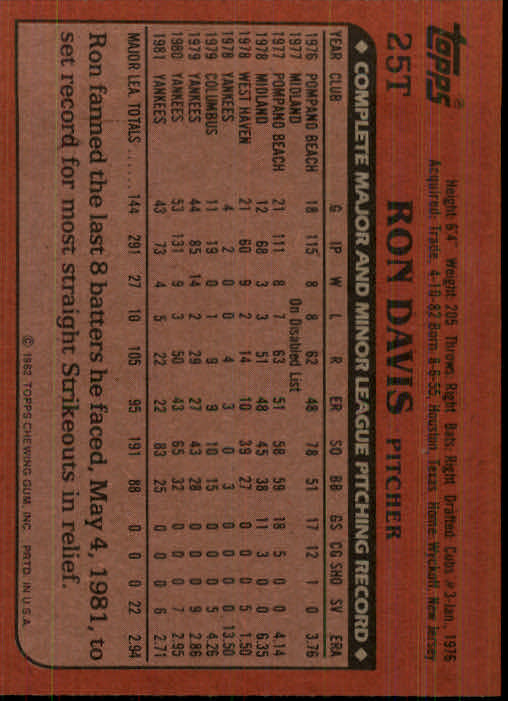 1982 Topps Traded Baseball Card Pick - Picture 45 of 215