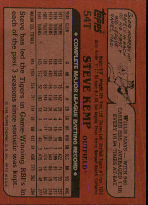1982 Topps Traded Baseball Card Pick - Picture 95 of 215