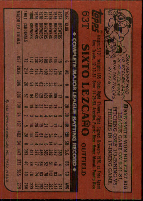 1982 Topps Traded Baseball Card Pick - Picture 107 of 215