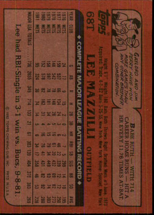 1982 Topps Traded Baseball Card Pick - Picture 115 of 215