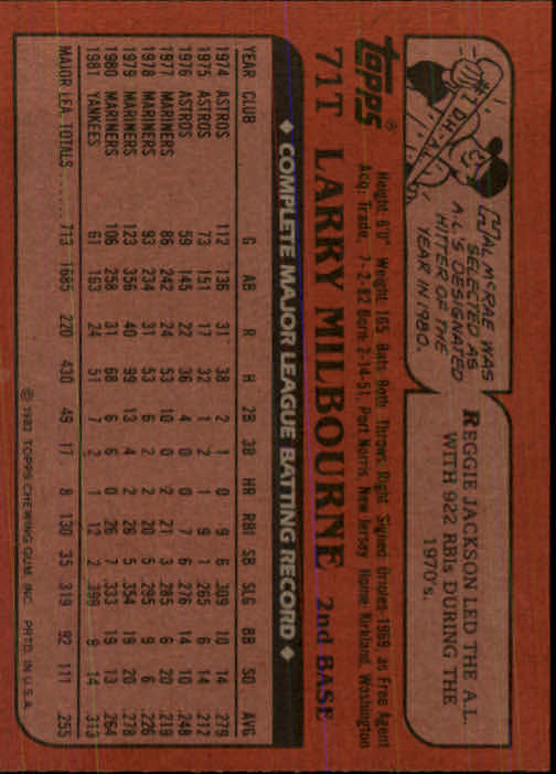 1982 Topps Traded Baseball Card Pick - Picture 121 of 215