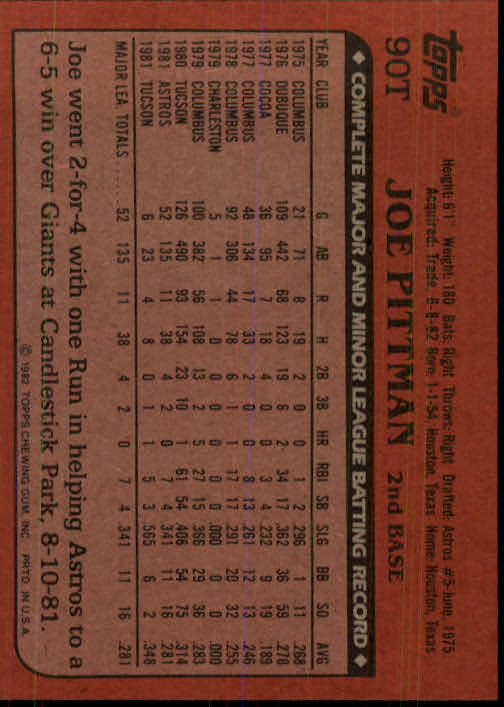 1982 Topps Traded Baseball Card Pick - Picture 153 of 215