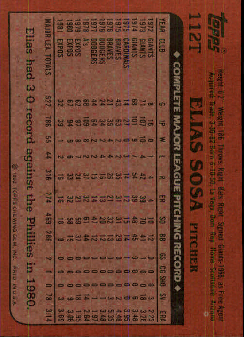 1982 Topps Traded Baseball Card Pick - Picture 181 of 215