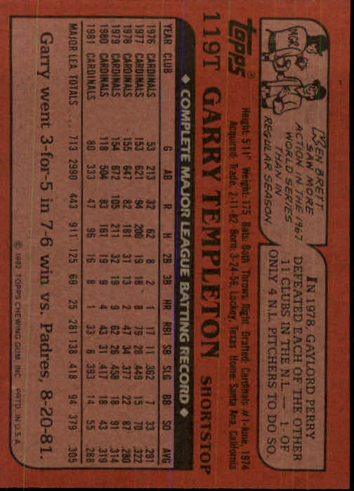 1982 Topps Traded Baseball Card Pick - Picture 193 of 215