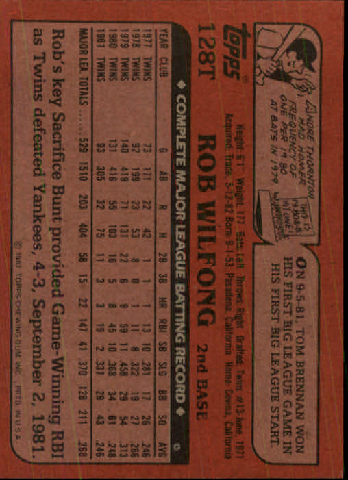 1982 Topps Traded Baseball Card Pick - Picture 207 of 215