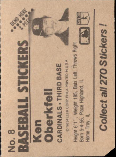 B1255- 1983 Fleer Stickers Baseball Card #s 1-200 -You Pick- 15+ FREE US SHIP - Picture 9 of 231