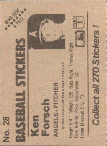 B1255- 1983 Fleer Stickers Baseball Card #s 1-200 -You Pick- 15+ FREE US SHIP - Picture 21 of 231