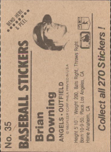 B1255- 1983 Fleer Stickers Baseball Card #s 1-200 -You Pick- 15+ FREE US SHIP - Picture 27 of 231