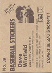 B1255- 1983 Fleer Stickers Baseball Card #s 1-200 -You Pick- 15+ FREE US SHIP - Picture 31 of 231