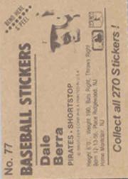 B1255- 1983 Fleer Stickers Baseball Card #s 1-200 -You Pick- 15+ FREE US SHIP - Picture 87 of 231