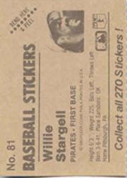 B1255- 1983 Fleer Stickers Baseball Card #s 1-200 -You Pick- 15+ FREE US SHIP - Picture 91 of 231