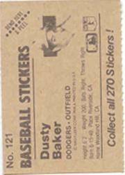 B1255- 1983 Fleer Stickers Baseball Card #s 1-200 -You Pick- 15+ FREE US SHIP - Picture 143 of 231