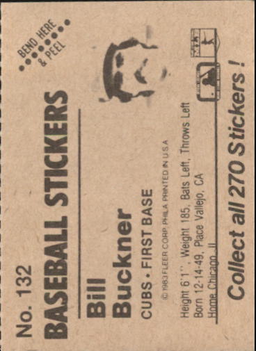 B1255- 1983 Fleer Stickers Baseball Card #s 1-200 -You Pick- 15+ FREE US SHIP - Picture 159 of 231