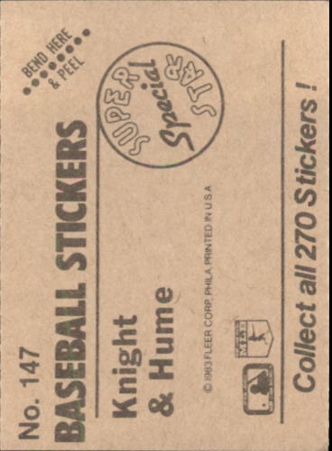 B1255- 1983 Fleer Stickers Baseball Card #s 1-200 -You Pick- 15+ FREE US SHIP - Picture 173 of 231